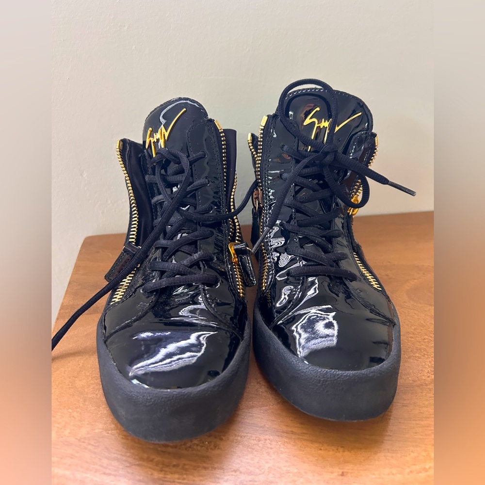 Giuseppe Zanotti Patent Leather Hightop Sneakers